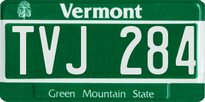 VT license plate TVJ284