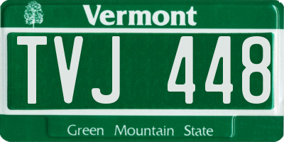 VT license plate TVJ448