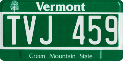 VT license plate TVJ459