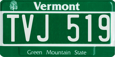 VT license plate TVJ519