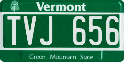 VT license plate TVJ656