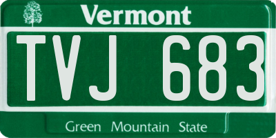 VT license plate TVJ683