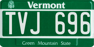 VT license plate TVJ696