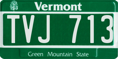 VT license plate TVJ713