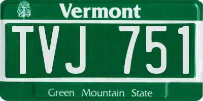 VT license plate TVJ751