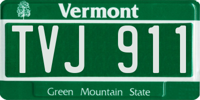 VT license plate TVJ911
