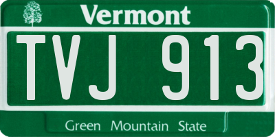 VT license plate TVJ913