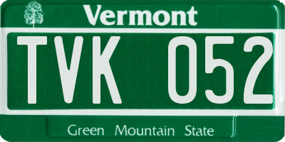 VT license plate TVK052