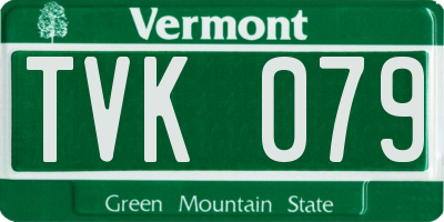 VT license plate TVK079