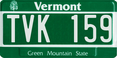 VT license plate TVK159