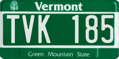 VT license plate TVK185