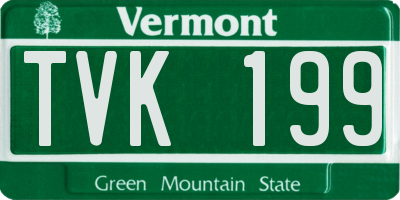 VT license plate TVK199