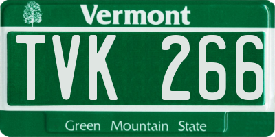 VT license plate TVK266