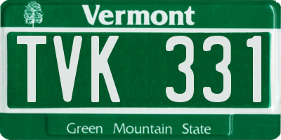 VT license plate TVK331