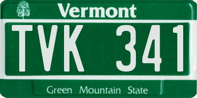 VT license plate TVK341