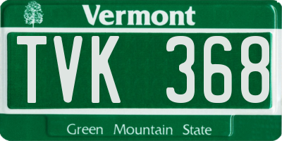 VT license plate TVK368