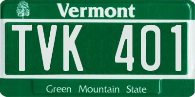 VT license plate TVK401