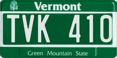 VT license plate TVK410