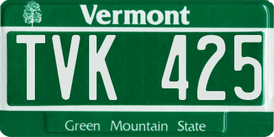 VT license plate TVK425