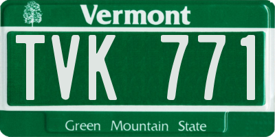 VT license plate TVK771