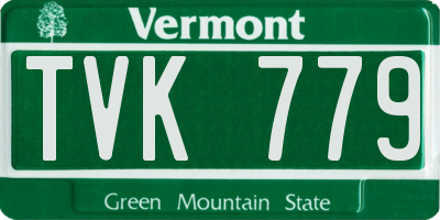VT license plate TVK779