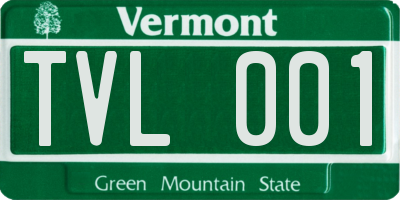 VT license plate TVL001