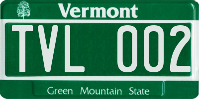 VT license plate TVL002