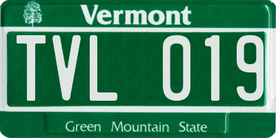 VT license plate TVL019