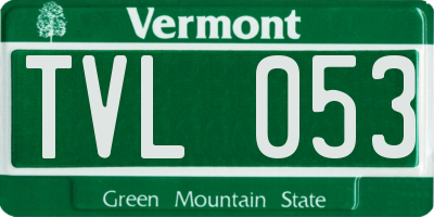 VT license plate TVL053