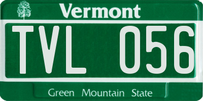 VT license plate TVL056