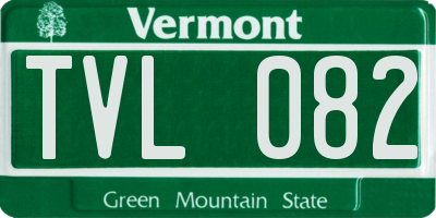VT license plate TVL082