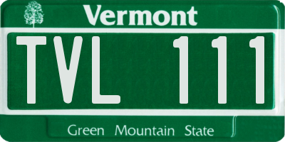 VT license plate TVL111