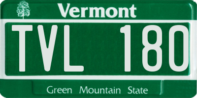 VT license plate TVL180