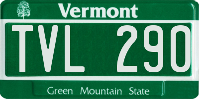 VT license plate TVL290