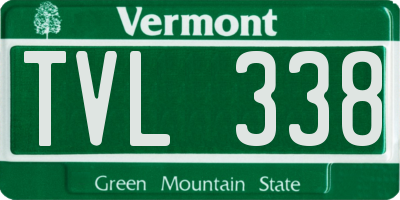 VT license plate TVL338