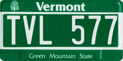 VT license plate TVL577