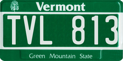 VT license plate TVL813