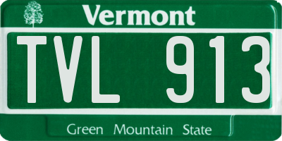 VT license plate TVL913