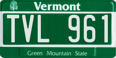 VT license plate TVL961