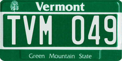 VT license plate TVM049