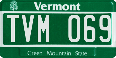 VT license plate TVM069