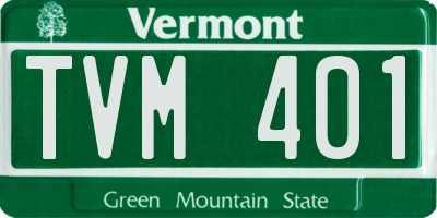 VT license plate TVM401
