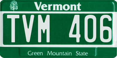 VT license plate TVM406