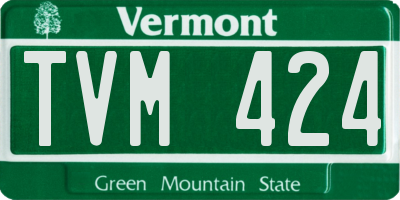 VT license plate TVM424