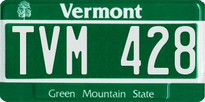 VT license plate TVM428
