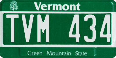 VT license plate TVM434