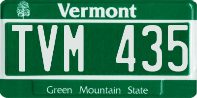 VT license plate TVM435