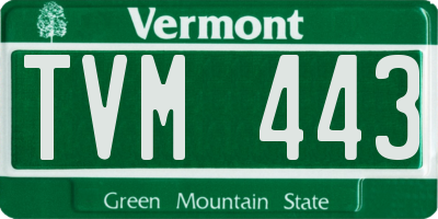 VT license plate TVM443
