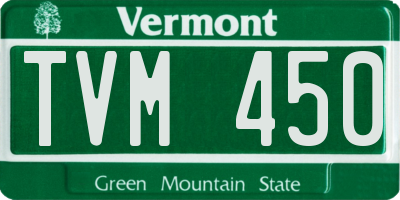 VT license plate TVM450