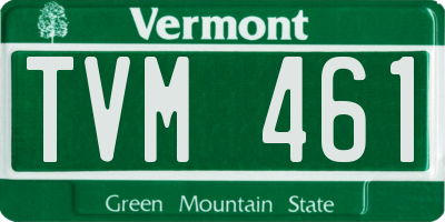 VT license plate TVM461